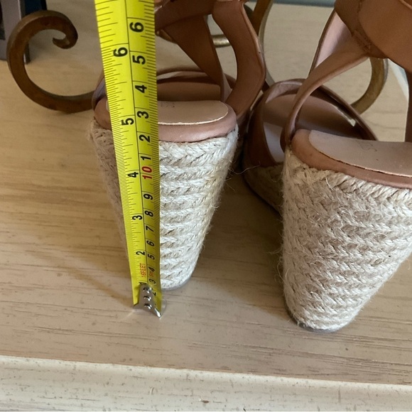 Woman's Neutral Adjustable Buckle Rounded Toe Wedge Heel Shoe - Picture 4 of 8